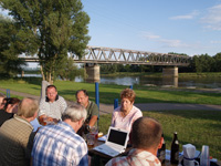 Arbeitstreffen des Festkomitees am 28.07.2009 am Schiffsanleger